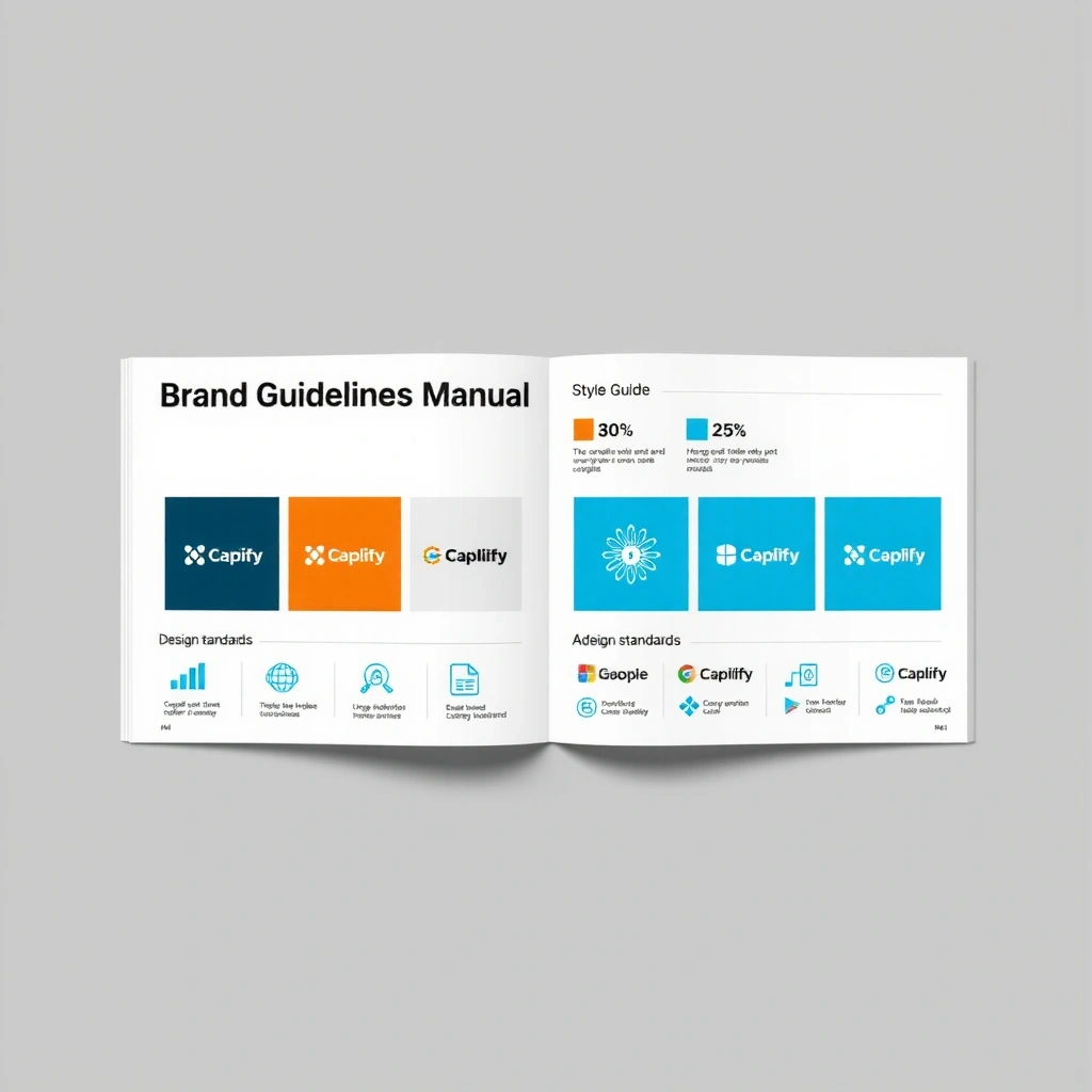 Brand guidelines manual and style guide presentation