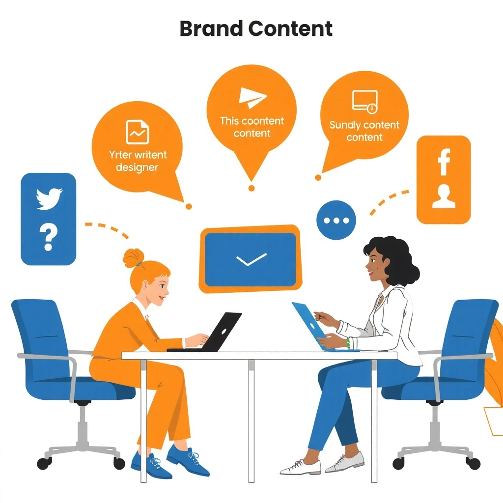 Content creation process with writers and designers