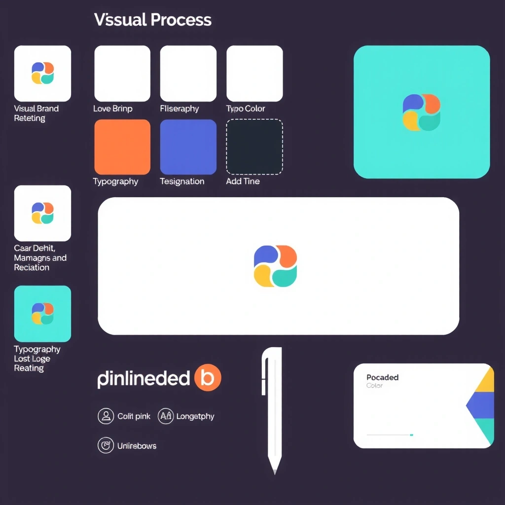 Visual identity design elements and brand colors